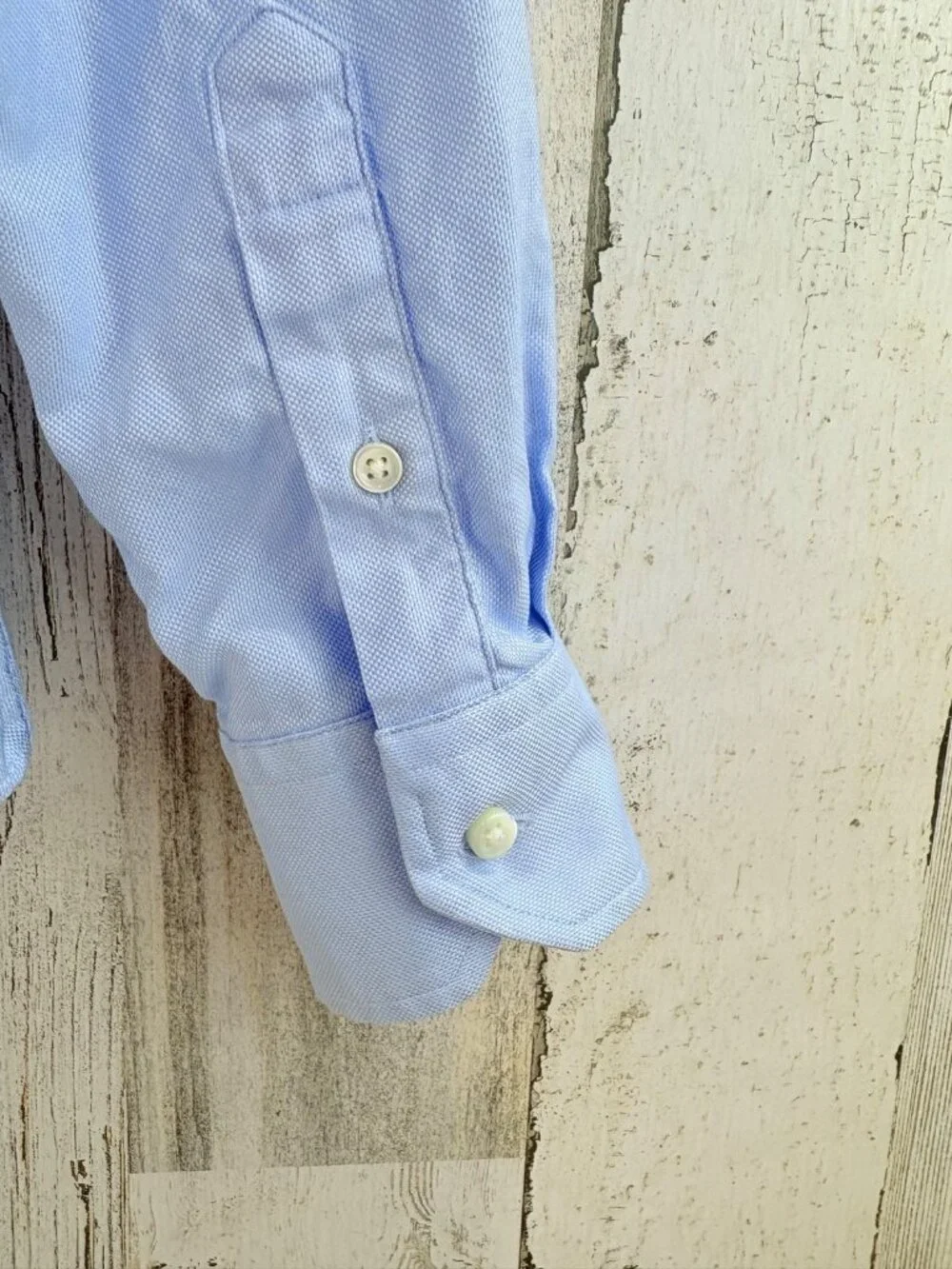 Ann Mashburn Icon Spread Shirt Sz M Sky Blue Roxford Oxford Button Down - Picture 10 of 12